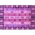 thumbnail image 1 of Ahgly Company Indoor Rectangle Abstract Purple Modern Area Rugs, 2' x 5', 1 of 4