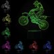 thumbnail image 3 of Lámpara de ilusión óptica LED 3D, luz nocturna de bicicleta con cable USB y decoración de 7 colores para dormitorio infantil, mesita de noche, mesa de bebé., 3 of 4
