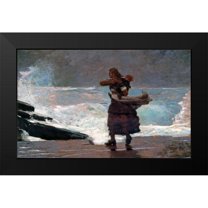 Homer, Winslow 24x17 Black Modern Framed Museum Art Print Titled - The Gale