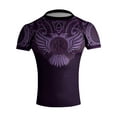 thumbnail image 2 of Raven Fightwear Men's Nordic Jiu Jitsu BJJ Rash Guard Short Sleeve MMA Purple, 2 of 3