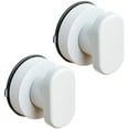 thumbnail image 1 of Manijas con ventosa de 2 piezas para vidrio, cajones, gabinetes, refrigeradores y puertas - Manijas portátiles y móviles con ventosas fuertes para baños - Blanco, 1 of 5