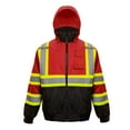 thumbnail image 2 of Jorestech Veste Bomber de Sécurité Haute Visibilité Réfléchissante Imperméable X dans le Dos Ansi/Isea Classe 1 Type O/Csa Z96 (L, Rouge), 2 of 5