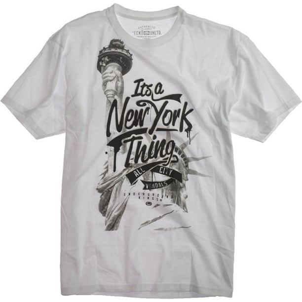 Ecko Unltd. Camiseta con gráfico Ny Thing para hombre, blanca, XXL