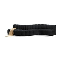 Meridian Furniture Arc Black Velvet Modular Sectional