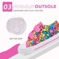 thumbnail image 4 of FUNCOO PLUS Kids Sneakers Toddler Girls Canvas Shoes with Hook and Loops, Butterfly, Size 1, 4 of 6