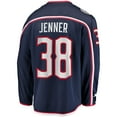 thumbnail image 3 of Men's Boone Jenner Navy Columbus Blue Jackets Home Captain Patch Breakaway Player Jersey, 3 of 3
