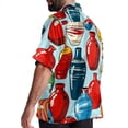 thumbnail image 3 of Bowling Men's Short Sleeve Poplin Button Down Shirts - Casual Printed Summer Beach Tops for Men, 3 of 6