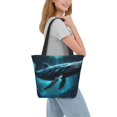 thumbnail image 2 of Fuzoiu Vintage Blue Pattern Whale Print Large Capacity Shoulder Bag for Women,Large Capacity Office Purse,Laptop Tote Bag,Casual Everyday Tote for Work Beach Travel and Shopping Grocery, 2 of 6