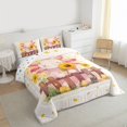 thumbnail image 3 of Feelyou Cute Axolotl Animal Queen Comforter Set, Rustic Sunflower Bedding Set, 3pcs, 3 of 8