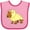 Pink and Fuchsia, variant on Inktastic Easter Duck Triceratops Boys or Girls Baby Bib