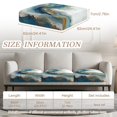 thumbnail image 6 of TSOVTHRID Blue White Marble Texture Print Couch Cushion Covers, Couch Cover Sofa Slipcover for Chair Cushions Washable Sofa Cushion Furniture Protector with Elastic Bottom, 24x24 Inch, 6 of 7