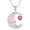 07-Jul-Lotus, variant on Birth Flower Necklace for Women 925 Sterling Silver Crescent Moon with Birthstone 12 Month Floral Pendant Necklace Jewelry Gift for Birthday Mothers Day