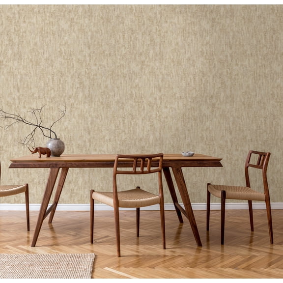 Cream Watercolor Wash Print Non Woven Non-Pasted Textured Wallpaper 57 Sq. Ft.