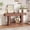 brown, variant on 63" Farmhouse Console Table with Charging Station & Storage - 2-Tier Narrow Entryway Sofa Table, AC Outlets, USB & Type-C Ports - Long Behind Couch Table for Living Room, Hallway, Grey - Brown