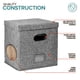 thumbnail image 3 of Caja gris para guardar discos de vinilo con capacidad para 50 unidades (2 unidades), 3 of 7