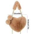 thumbnail image 3 of Czzoypi Furry Purse for Girls Heart Shaped Fluffy Faux Fur Handbag for Women Soft Small Shoulder Bag Clutch Purse, 3 of 6
