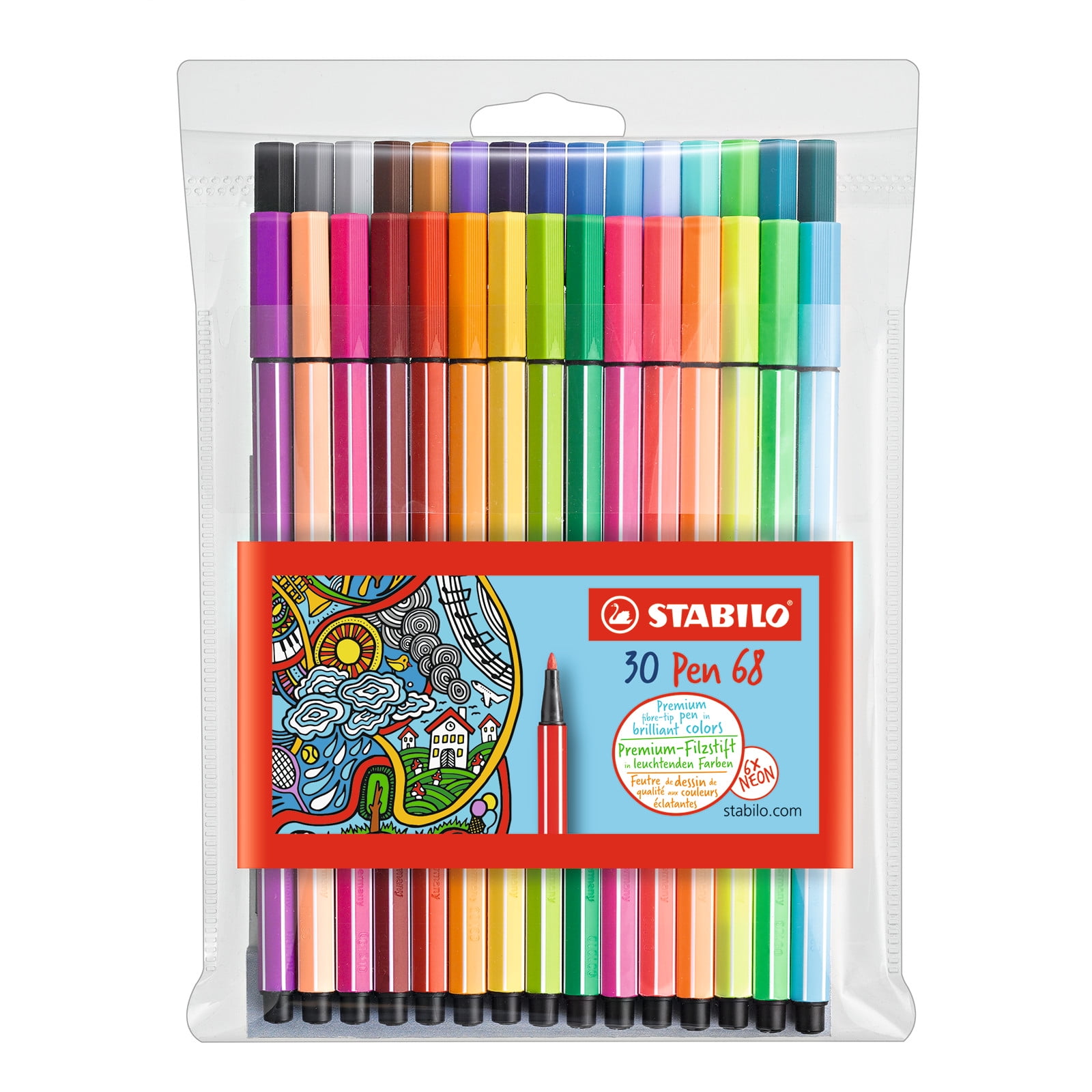 STABILO Pen 68 Wallet, 30Color