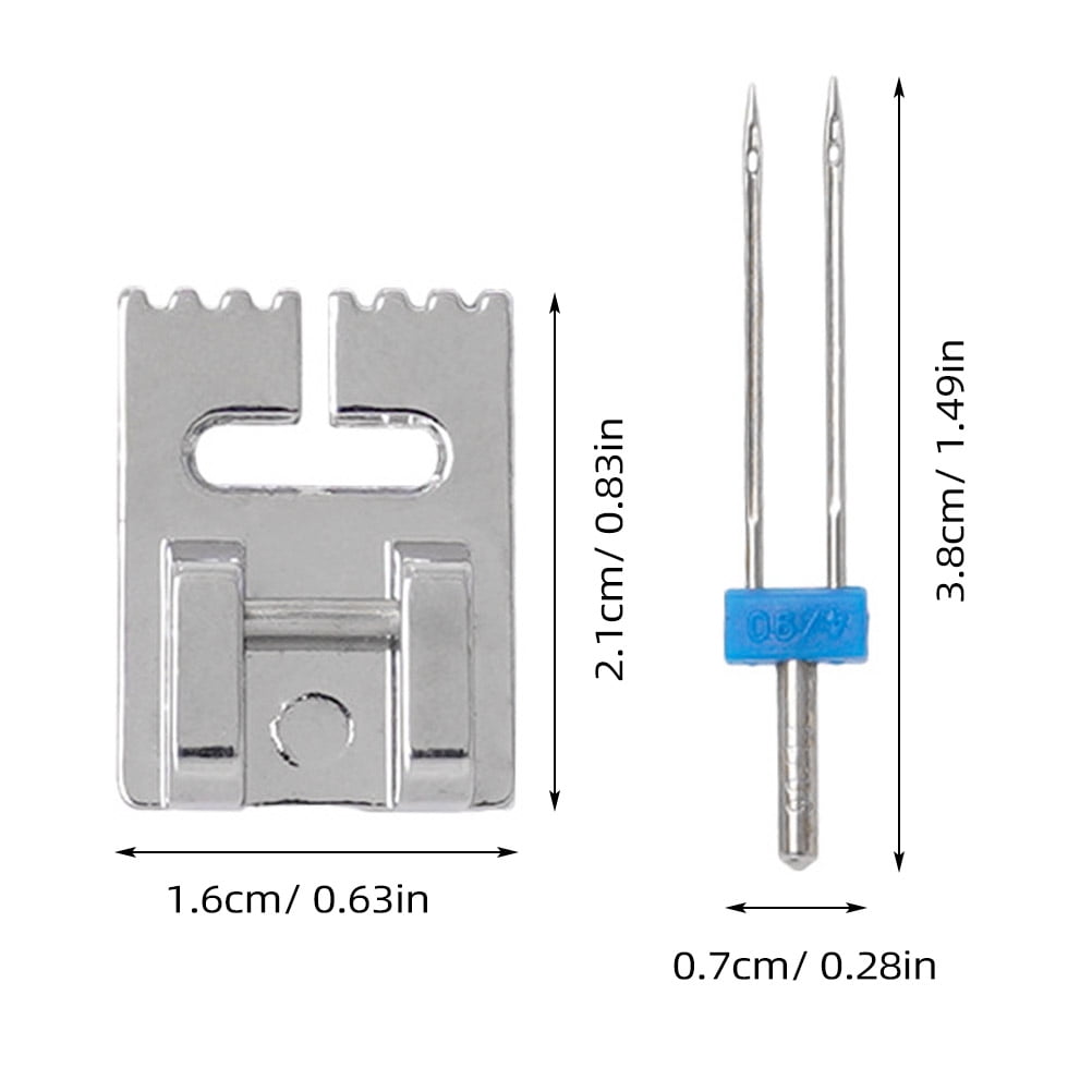 OUNONA 1Set Universal Sewing Machine Presser Foot with Double Needle for Smooth Fabric Control and Durable Stitching