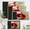 thumbnail image 4 of Designart 'Artistic Girl Lips Make-Up' Modern Framed Canvas Wall Art Print, 4 of 5