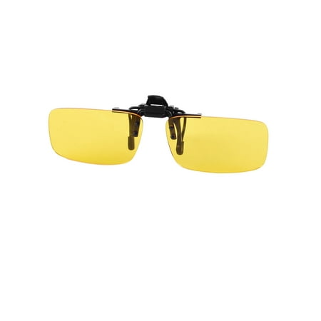 Night Driving Flip Up Clip On Night Vision Glasses Safety Driving Anti Glare w (Best Night Driving Glasses Anti Glare)