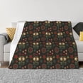 thumbnail image 1 of Fotbe Boho Owl Manta de Franela con Estampado, Manta Ultrasuave para Cama, Sofá, Auto, Hipoalergénica y Antibolitas-60"x50", 1 of 6