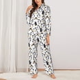 thumbnail image 2 of Fotbe whiter cute penguin Conjunto de Pijama de Manga Larga para Mujer con Estampado, Ropa de Dormir de 2 Piezas, Conjunto de Casa Suave y Cómodo con Bolsillos-Medium, 2 of 7