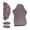 Gray, variant on deevoka Gaming Chair Covers Elastic with Armrest Covers/Back/Seat Cover Soft Spandex Coffee