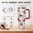 thumbnail image 3 of 30 Oz Red Cardinal Tumbler With Handle,Red Cardinal Coffee Travel Mug Cup Water Bottle,Christmas Decor,Christmas Gifts for Women, 3 of 3