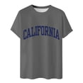 thumbnail image 4 of KKBOTIVE Mens 2pc Outfit Set Fashion Print Crew Neck Short Sleeve Tee and Shorts Summer Clothes Suits for Mens, Grey Size: S, 4 of 6