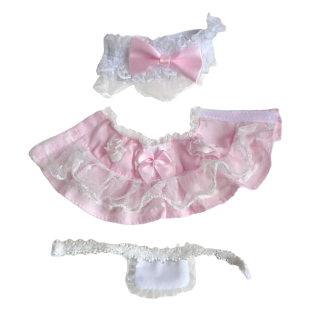 Traje de sirvienta perfecl para muñecos de peluche 15 cm