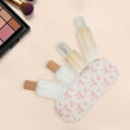 thumbnail image 3 of Unique Bargains 1 Pc Heart Bow Print Style Drawstring Makeup Bag for Vacation Pink Polyester, 3 of 5