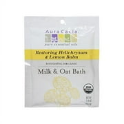 Aura Cacia Milk & Oat Bath, Restoring Helichrysum & Lemon Balm, 1.75 Oz