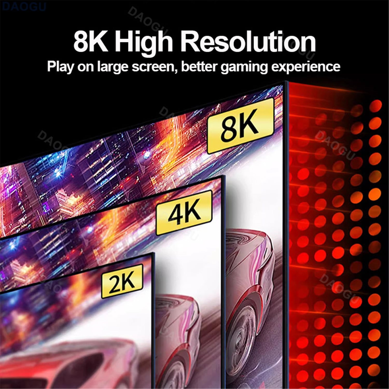 48Gbps HDMI-compatible Cable 8K 60Hz HDMI-compatible 2.1 Cable 4K 120Hz HDR 3D Effect Video Cable for HDTV PC