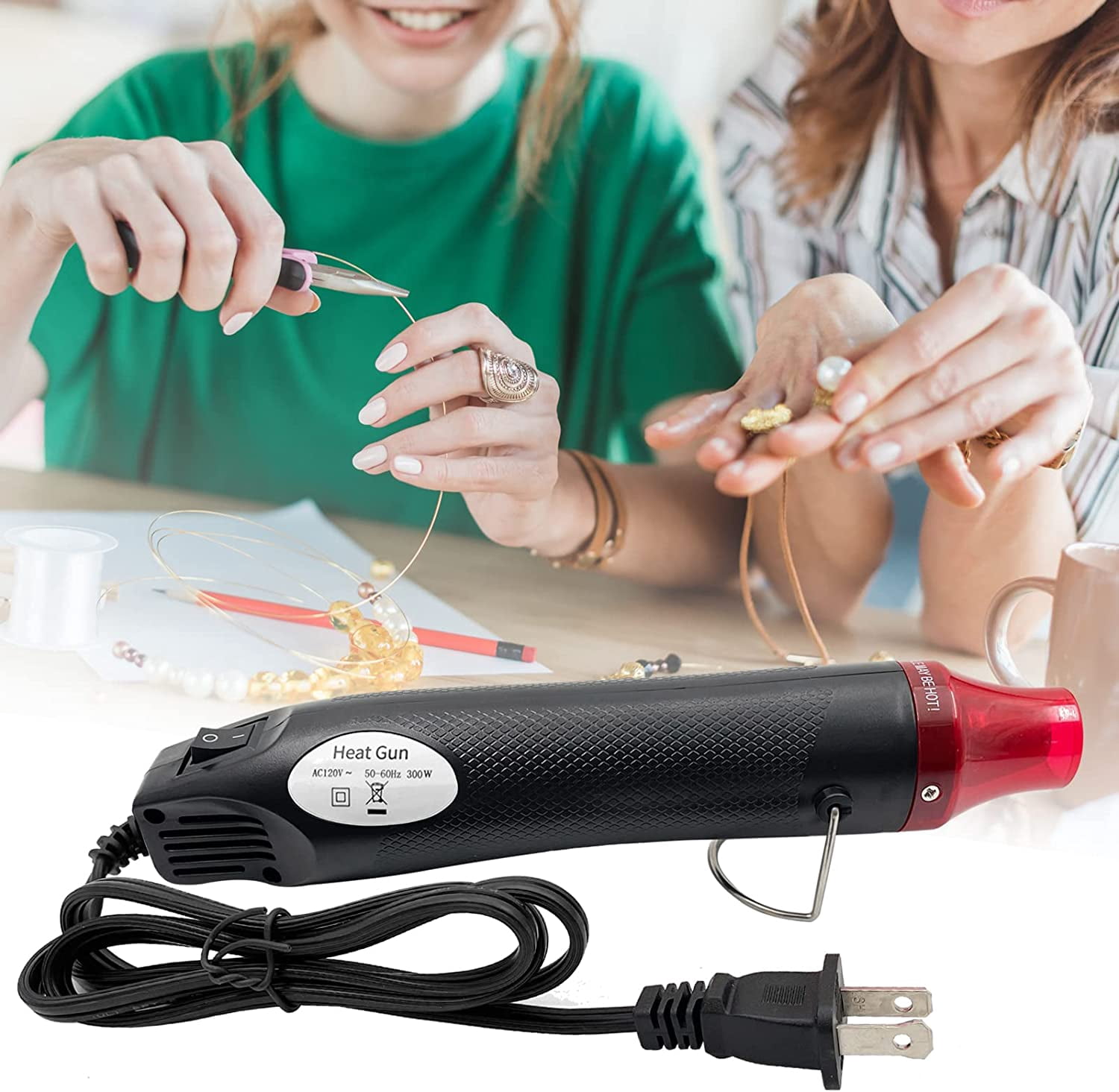 LYFJXX 300 Watts 120 V Corded Electric Heat Gun, Black
