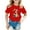 Red, variant on Hienoo Toddler Girls Cute Graphic T-Shirt Short Sleeve Cartoon Print T Shirt Summer Tee