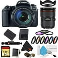 thumbnail image 5 of Canon EOS 77D DSLR Camera with 18-135mm Lens Bundle w/ 9 Piece Filter & Memory Kit + Bonus 24-70mm Lens (Intl Model), 5 of 5