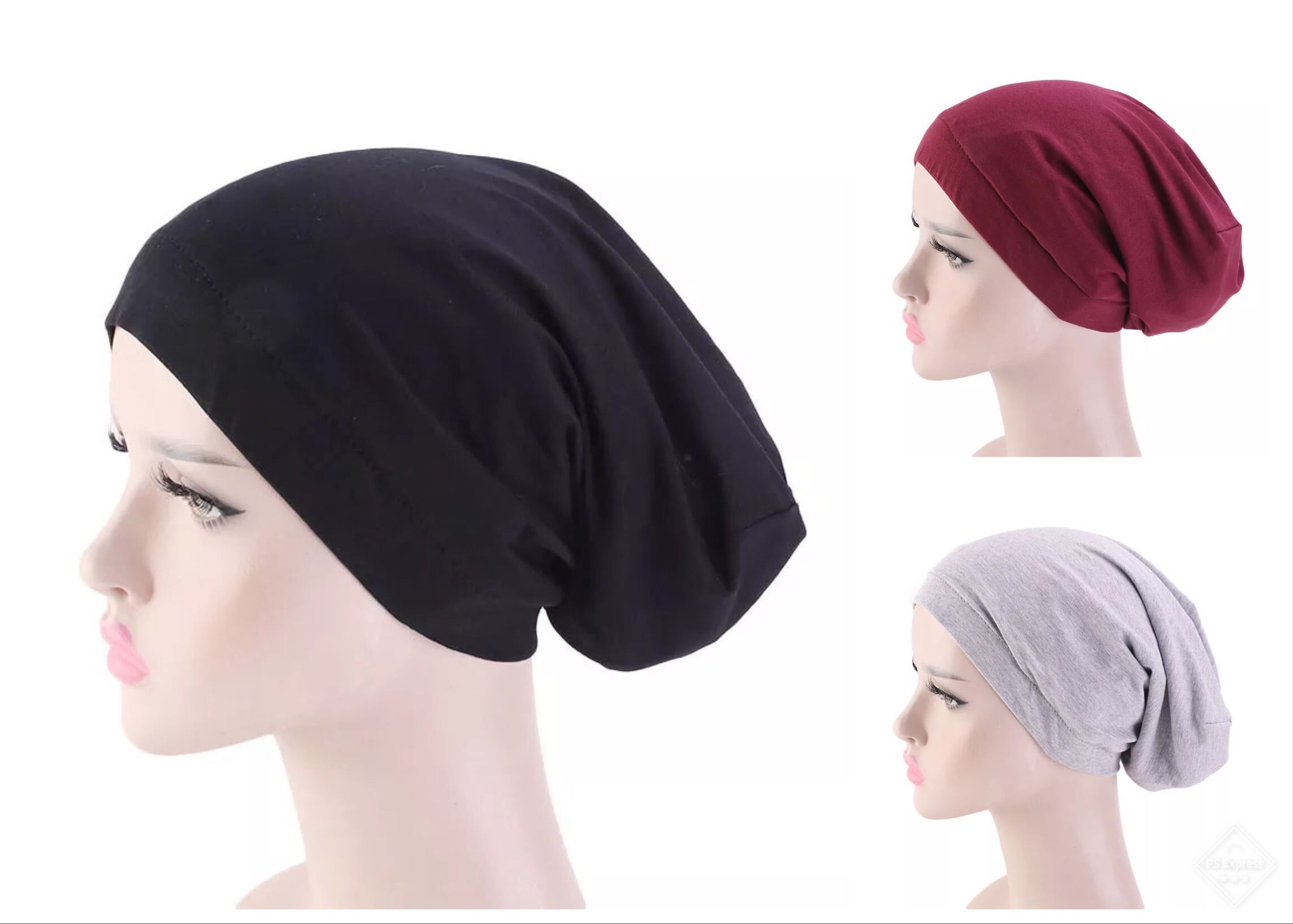 Silk Beanie Hat Chemo Cap Turban Headwear Sleep Head Wrap Bonnet