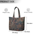 thumbnail image 5 of Retro Paisley Floral Ethnic Carry-On Bag - Interior Zippered Pocket & Elastic Pockets, 5 of 5