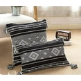 thumbnail image 2 of Fennco Styles Diamond Woven Cotton Decorative Throw Pillow Cover & Insert with Tassel 18" W x 18" L - Black Square Cushion for Home, Couch, Bedroom, Living Room and Office Décor, 2 of 8