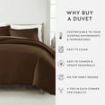 thumbnail image 6 of Noble Linens 2-Piece Chocolate Duvet Cover Set, Twin/Twin XL, 6 of 9