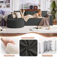 thumbnail image 5 of Soscana 104.9" L Shaped Sectional Sofa with Chaise, Boneless Sofa Couch Corduroy Fluffy Couch with Deep Seat,for Living Room,Apartment, No Assembly, 5 of 8
