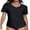 Black, variant on Charmo Womens Shorts Sleeve Swim Shirts UPF 50+ Sun Protection Rashiguard Hiking Runing Shirt Tops