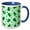 Blue/White, variant on 3drose, Love Bugs Green Ladybug Print with Hearts, 11oz Mug