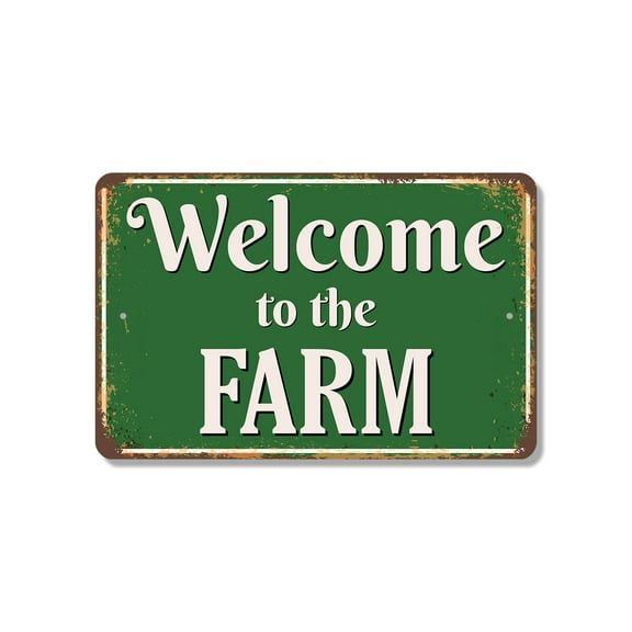 Welcome To The Farm 11 Inch x 17 Inch Novelty Plastic Sign Fresh Air Fresh Smiles Durable Weatherproof UV Protected Perfect for Barns Porches Driveways Fun Gift for Farmers Ranchers