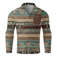 thumbnail image 4 of VBARHMQRT Chandail en Molleton d'Automne pour Hommes, Manches Longues, Flanelle, Style Ethnique Rétro, Imprimé, Sans Capuche, avec Boutons et Poches, 4 of 4
