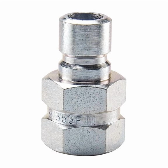 Hydraulic Quick Connect Hose Coupling, Brass Body, Push-to-Connect Lock, 1/2"-18 Thread Size