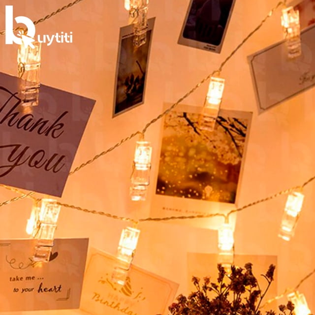 BUYTITI serie de pinzas para fotos con luces LED ZSD-025