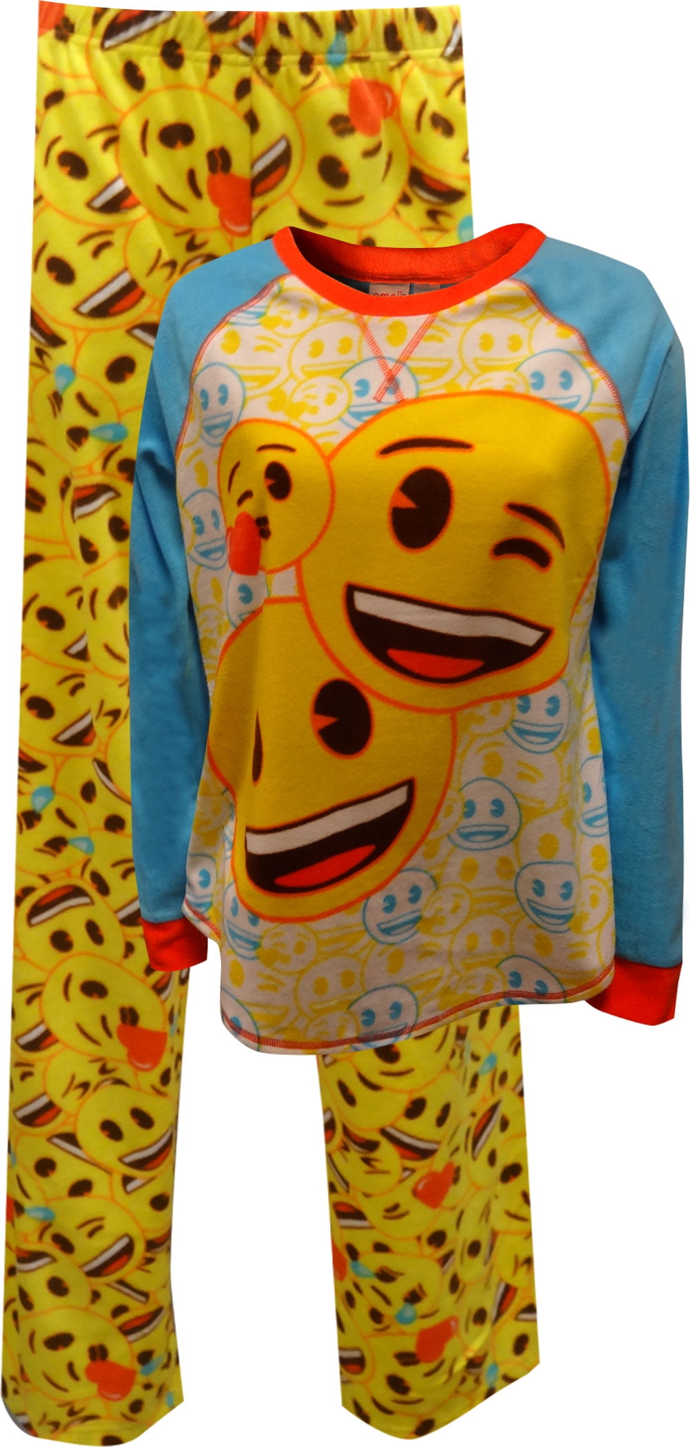 zitten Op te slaan Actief Emoji Feelings Pajama - Walmart.com