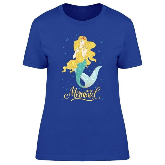 Hand Drawn Mermaid Princess T-Shirt Women -Image by Shutterstock, Female Medium