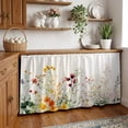 thumbnail image 3 of Beige Floral Spring Cabinet Curtain 32"Wx55"L, Dustproof Pantry Door Curtain with Self Adhesive Tape, Vintage Farmhouse Flowers Tall Storage Cover Privacy Drape for Bathroom Kitchen Laundry Room, 3 of 9